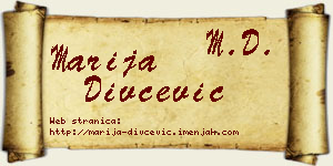 Marija Divčević vizit kartica
